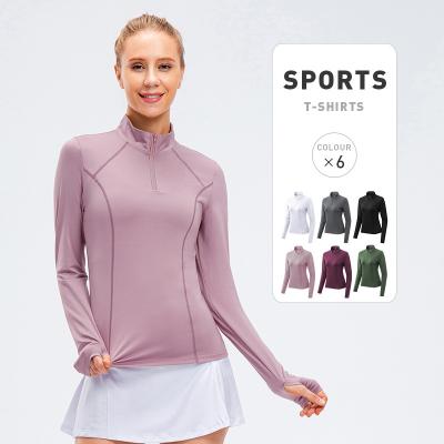 China Breathable Workout Training Professional Wear Plus Size Custom Long Sleeve Women Polo T-Shirts for sale