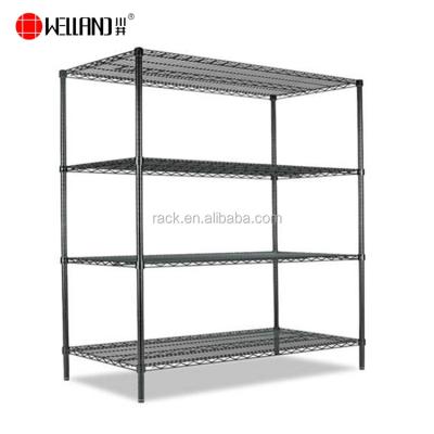 China 4 Layer Rack Corrosion Protection NSF Approved 800lbs Loading Capacity Warehouse Storage Heavy Steel Metal Racking Shelf for sale