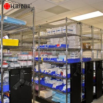 China Chrome Metal Double Sided Multilevel Hospital Pharmacy Shelves, NSF Approval for sale