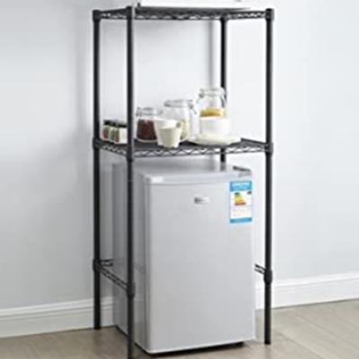 China 2 Layer Stocked 19 Wire Heavy Duty Shelving Over The Fridge Wire Systems Storage Shelving Display for sale