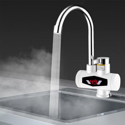 China Factory Wholesale Price 2021New Style Electric LED Bathroom Kitchen Electric Hot Water Faucet Faucet Heating Fast Delivery for sale