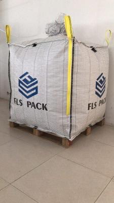 China White Antistatic Big Bags Customized Logo With Filling Spout Top Type for sale