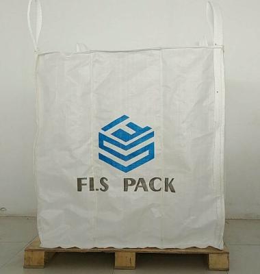 China White PP Bulk Shipping Bags Circular Construction With Cross Corner Loops for sale