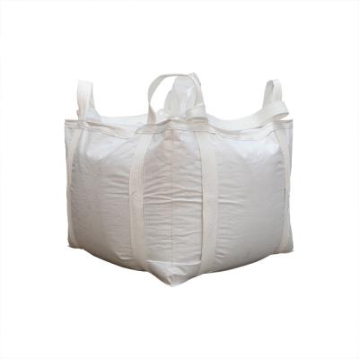 China Flexible Bulk White Bags 1000kg  , Pp Fibc Bags With Filling Spout Top for sale