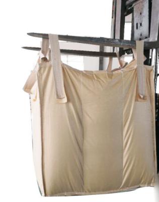 China Breathable Big FIBC Baffle Bag 1000kg Loading With Discharge Spout Bottom for sale