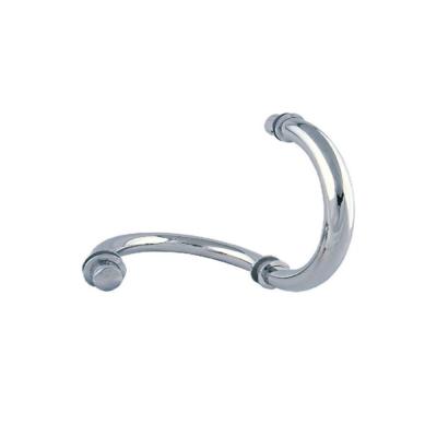 China Frameless Metal Door Pull Bar Tempered Handles Industrial Shower Room Hardware Bathroom Sliding Glass Door Handle for sale