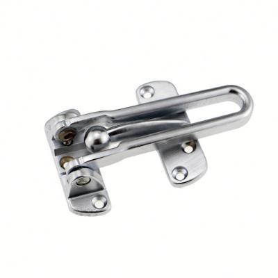 China Wholesale Zinc Alloy Wood Door Safety Buckle Door Guard Bolt Satin Chrome Security Door Safeties for sale