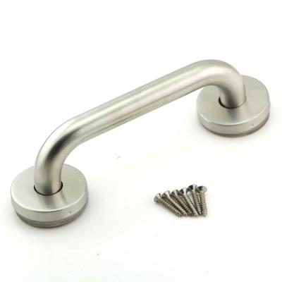 China Modern 6 inch 304 stainless steel pull safety door handles with roses for sale