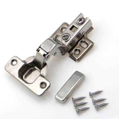 China 304 Stainless Steel 304 Stainless Steel Press In Satin Nickel Kitchen Cabinet Furniture Inset Hydraulic Hinges for sale