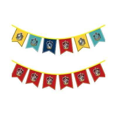 China Waterproof Halloween Party Decoration Wallpaper Hanging Flag Canvas Flag Decor Birthday Letter Pull Flag Decoration for sale