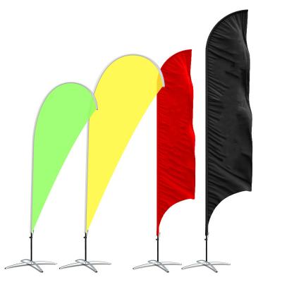 China Waterproof Custom Advertising Flag Feather Banner Color Beach Banner Flying Wind Outdoor Beach Flag for sale