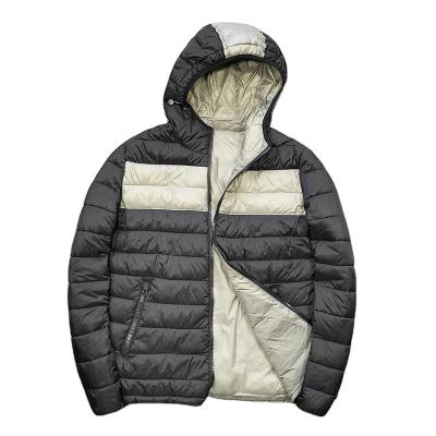 China 2021 Fashion Hooded Patchwork Winter Waterproof Thin Padded Casual Men QUICK DRY Down Jackets for sale