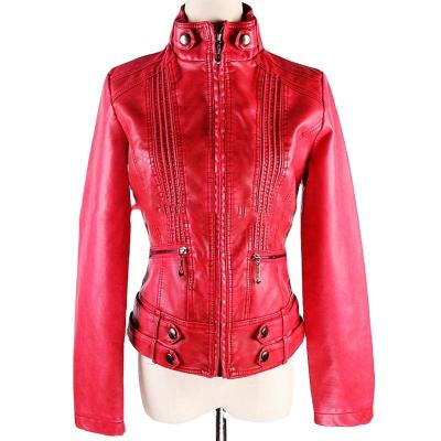 China China Supplier QUICK DRY Wholesale Europe Style Fashion Cheap Price Women Leather Jackets 2021 for sale