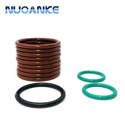 China NUOANKE Acid Resistant Seals FPM VlTON Rubber O Ring Brown High Temperature Resistant Back Green O Ring FKM O Ring for sale