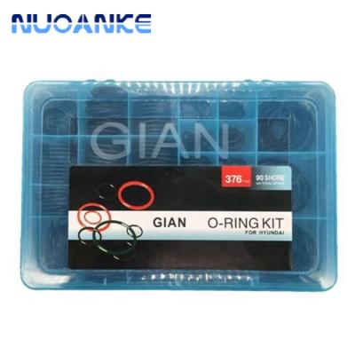 China High Temperature Resistant Hydraulic Silicone Glant O Ring Box Kit For Heat/Oil/Dust NBR FKM Resistance Assortment Repair Sealing Box Machine and Excavator for sale