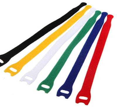 China Viable Customized Colored Adjustable Nylon Tie Band Hook And Loop Cable Tie for sale