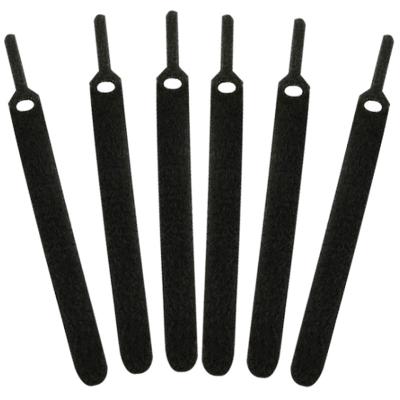 China Durable Reusable Black Nylon Hook And Loop Back To Back Cable Tie Strap Link for sale