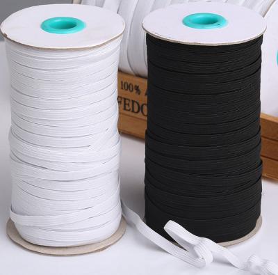 China Elastic Black White Elastic Rope Flat Elastic Ear Band For Home Textile for sale