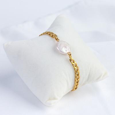 China Punk gold plated jewelry women beads bracelets 18k stainless steel gold plated factory wholesale for sale