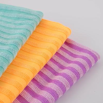 China Wholesale New Design QUICK DRY Super Microfiber Jacquard Towel Cleaning Cloth In Roll For Dish Kitchen Cleaning Marble Floor for sale