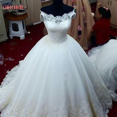 China Viable Party Wholesale Hot Sale Plus Size Lace Bridal Gowns Wedding Dress for sale