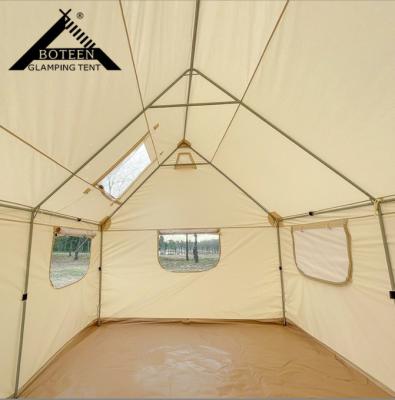 China Diagonal tying type tent cotton canvas tent frame custom inner structure with skylight starry outdoor camping for sale