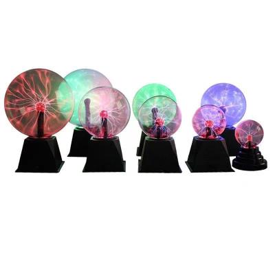 China ABS USB or Batteries Powered Magic Novelty Toy Black Plasma Ball Base Touch and Sound Light Activation for sale