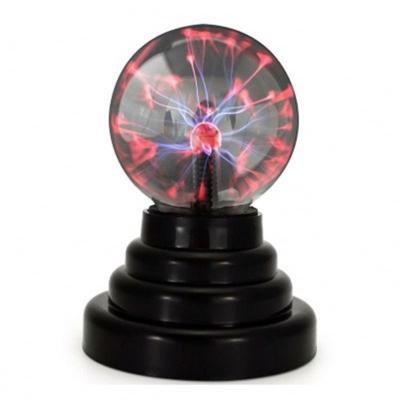 China ABS USB or Batteries Powered Magic Novelty Toy Black Plasma Ball Base Touch and Sound Light Activation for sale