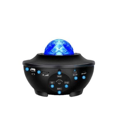 China Modern Galactic Starry Night Sky Star Kids LED Projector Star Night Light with Music Decoration RGB Lighting System for sale