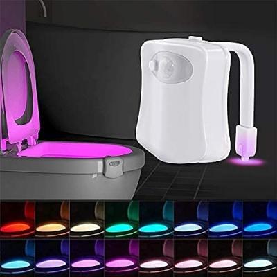 China Modern Motion Sensor Activated LED Lamp Fun 8 Colors Changing Bathroom Night Light Add On Toilet Bowl Seat for sale