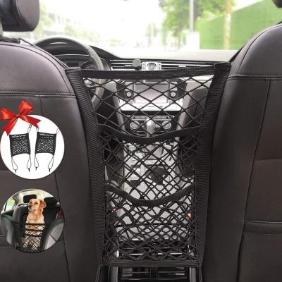 China Fancy Hot Sale Car Seat Storage Mesh Organizer Cargo Net Hook Pocket / Mesh Holder For Bag for sale