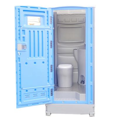 China 2023 Modern Hot Sale Blue Seated Large Storage Small Volume Plastic Portable HDPE Portable Toilet Toilet For Outdoor for sale