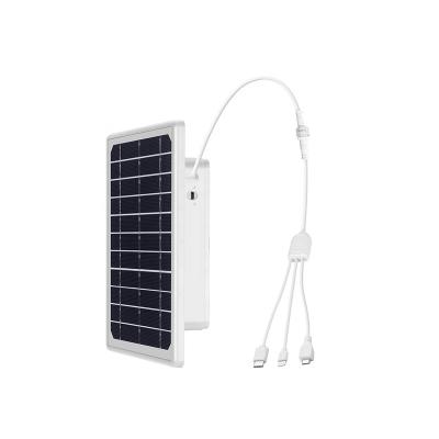 China Outdoor Portable Mobile Device Digital 18650 Solar Panel Charging Power Supply IP67 Solar Panel Waterproof 15600MAH with 3 in 1 Cable for sale