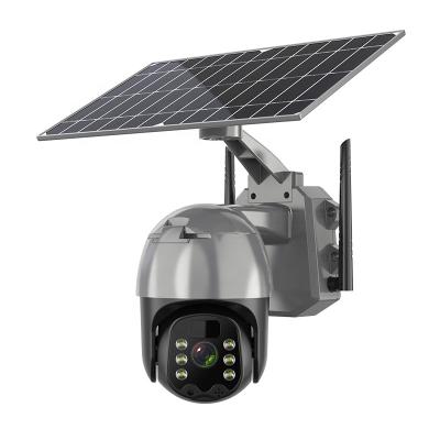 China Solar Panel 1080P 2MP Built-in MIC and Speaker, Q5Pro 4G Fireproof Outdoor Solar Camera 6W ABS Plastic Material Q5Pro 4G Two Way Interco Support for sale