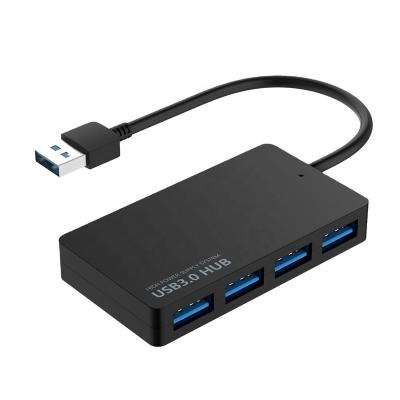 China LAPTOP Hi-speed USB 3.0 External Plug-and-Play Hub Adapter 4 Black Left USB Splitter Extra Plug-in Laptop Accessories for sale