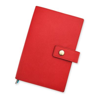 China Custom Red Faux Leather Planner Notebook Soft Cover Soft Leather with Magnet Closure for sale