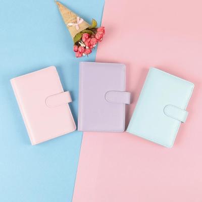 China Macaron Color 6 Ring Binder Notebook Magnetic Cover for sale