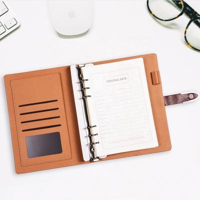 China Thermo Leather Ring Binder PU Magnet Closure Ring Binder Notebook Agenda for sale