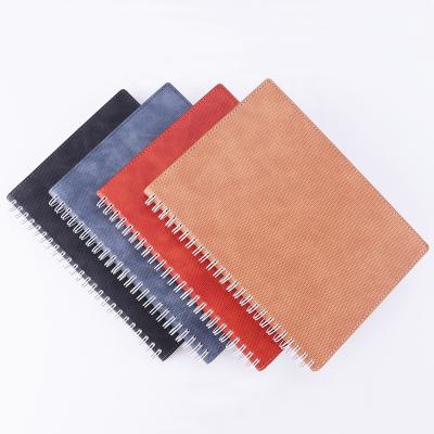 China Custom PU Leather Notebook Hardcover Leather Spiral Notebook Diary Appointment Book Leather Weekly Planner and Notebook for sale