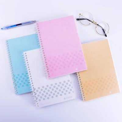 China Custom Spiral Notebook Printing Coil Binding B5 A5 Spiral Notebook Notebook With Plastic Transparent Cover for sale