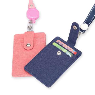 China Business PU Leather Business Name Tag ID Credit Card Holder for sale