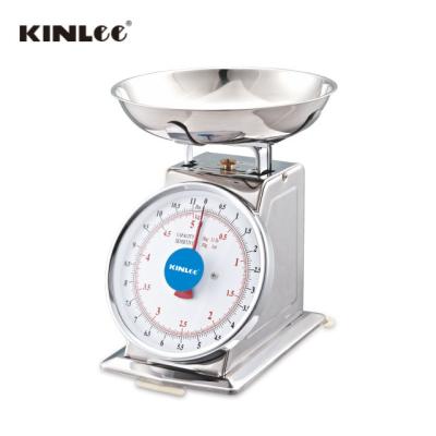 China With 5kg Tray Scale and Bowl Food Scale Mechanical Sd Stainlee Steel Body Analog Kitchen Weight Scale for sale