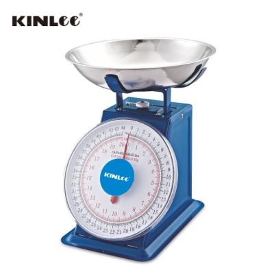 China With Scale Tray Factory Price Household Food Weight Mechanical Analog Scale With Stainlee Steel Bowl Kitchen Scale for sale