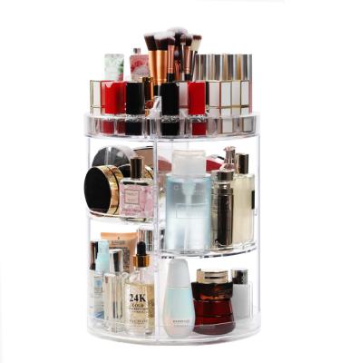 China Small 360 Rotating Makeup Organizer, Bathroom Thicker Adjustable Makeup Holder Rotating Rack, Brushes, Lipsticks Cosmetic Storage Box for sale