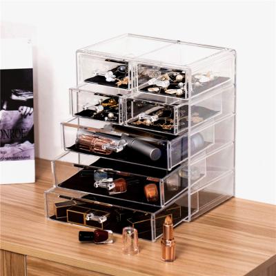 China Durable One Piece Cosmetic Makeup Organizer With 7 Storage Drawers for sale