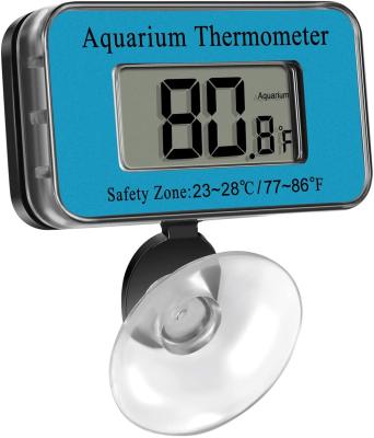 China Waterproof Viable Aquarium Thermometer Digital LCD Display Thermometer With Suction Cup Aquarium Water Temperature For Fish As Better for sale