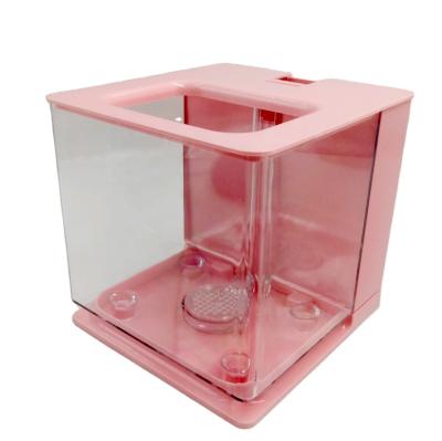 China Easy plastic nano acrylic tank that cleans up like magic (pink) for sale