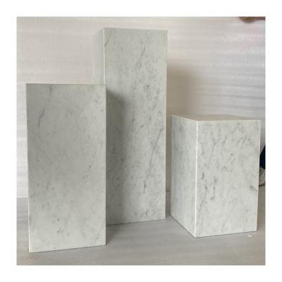 China Furniture Table Natural Stone Marble Base In Anti Pollution Marble Pedestal Display Rack Sculpture Base for sale