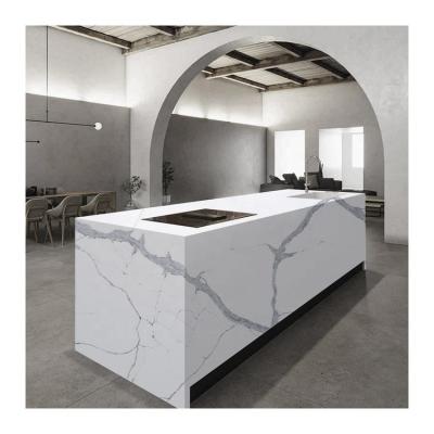 China 2022 Anti Pollution Hot Sale White Quartz Artificial Stone Calacatta Marble Slab Price for sale