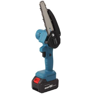 China Wood Saw 18V Mini Brushless Chainsaw 6 Inch Cordless Chainsaw With Two Saw Blades for sale